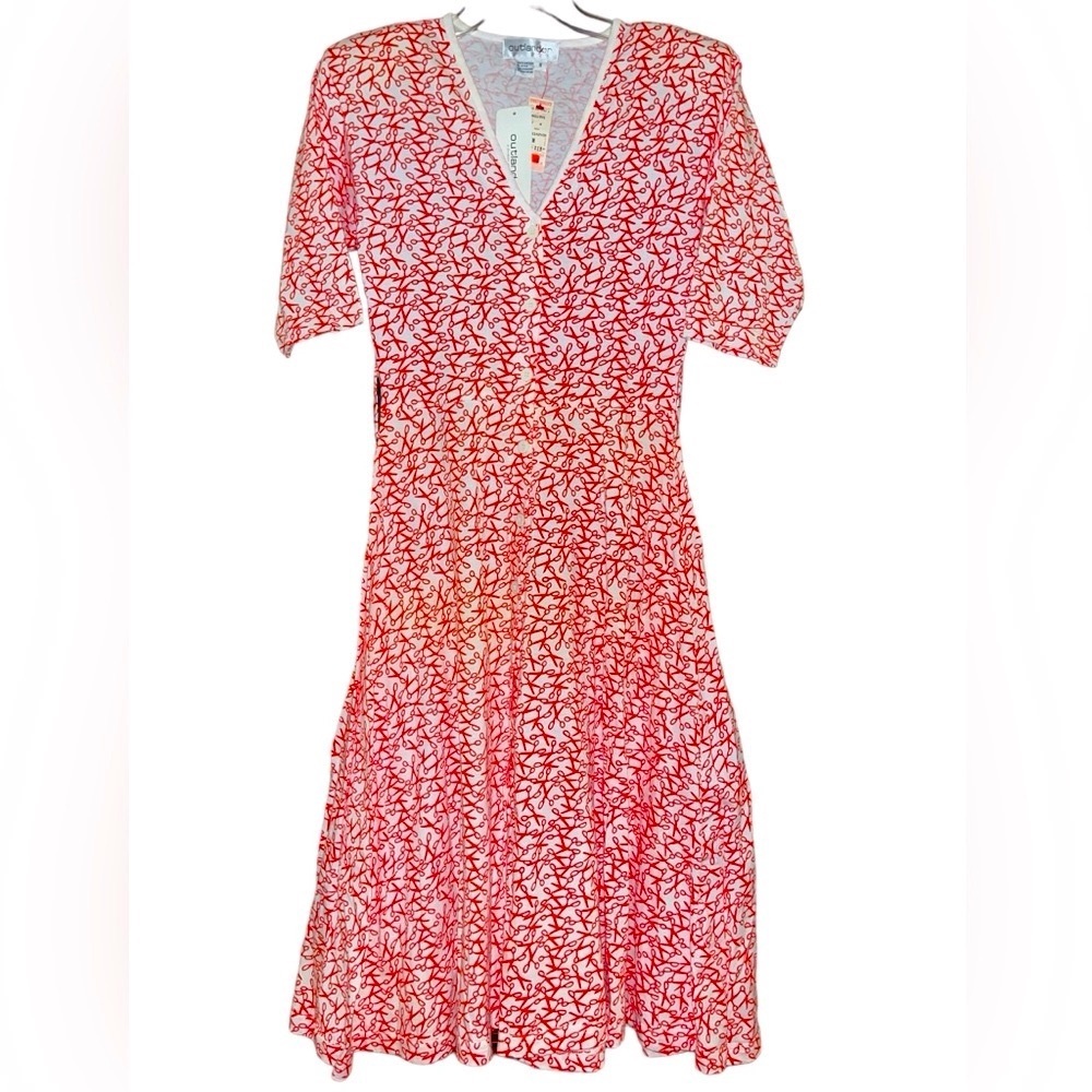 Outlander Vtg 80’s scissor motif dress
